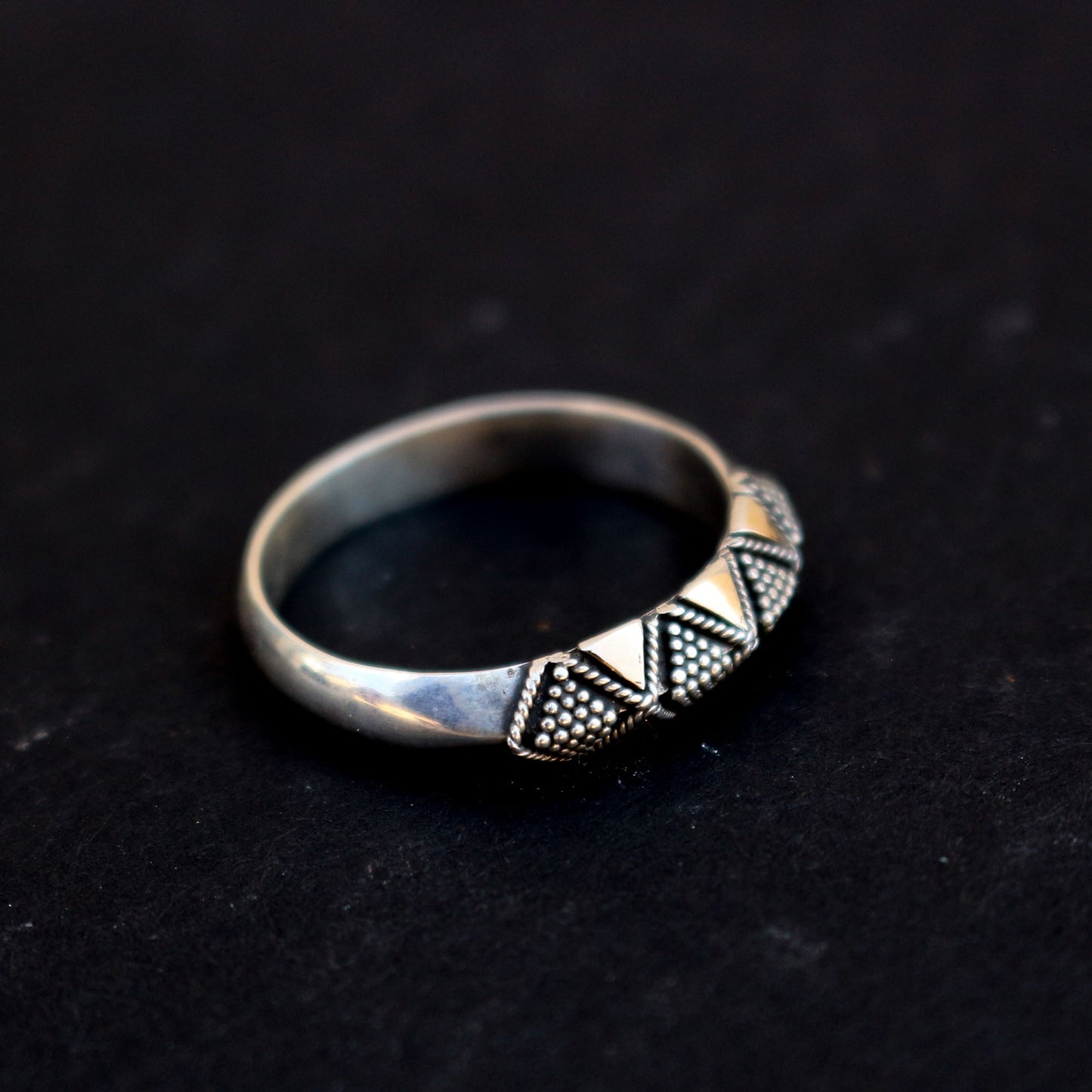 Granulated Silver Ring