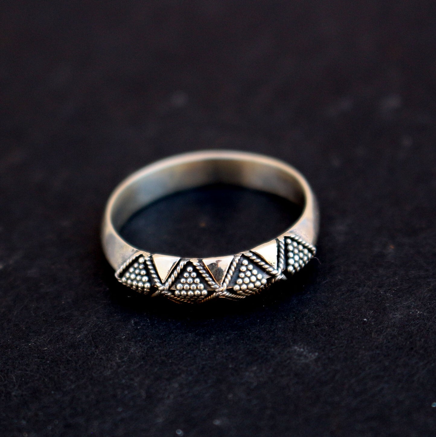 Granulated Silver Ring