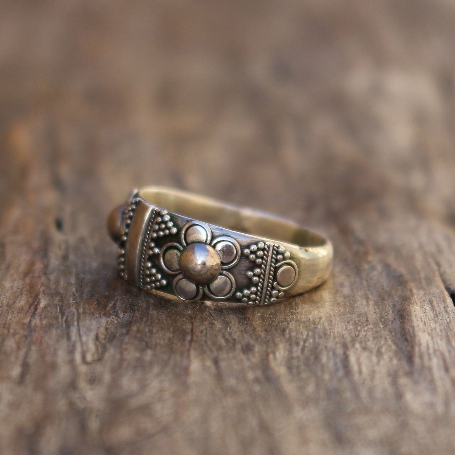 Granulated Silver Ring
