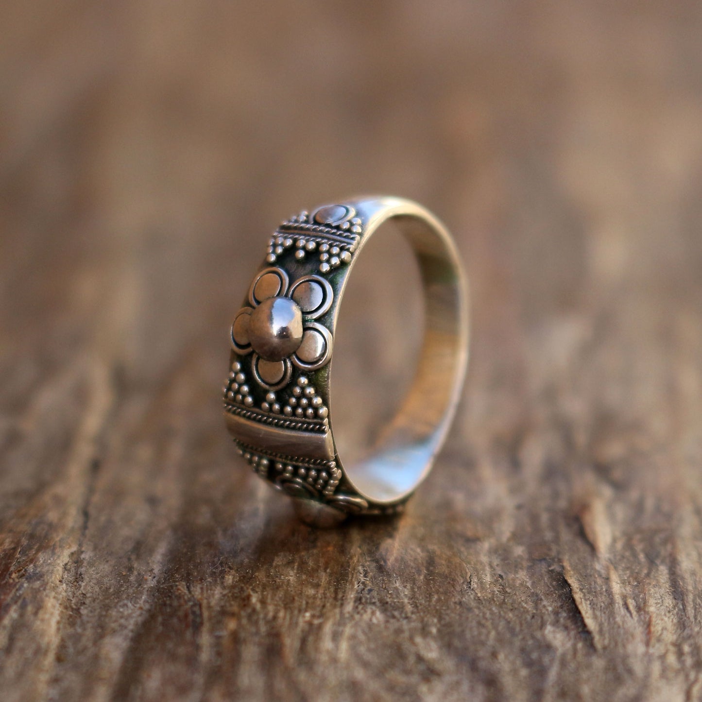 Granulated Silver Ring
