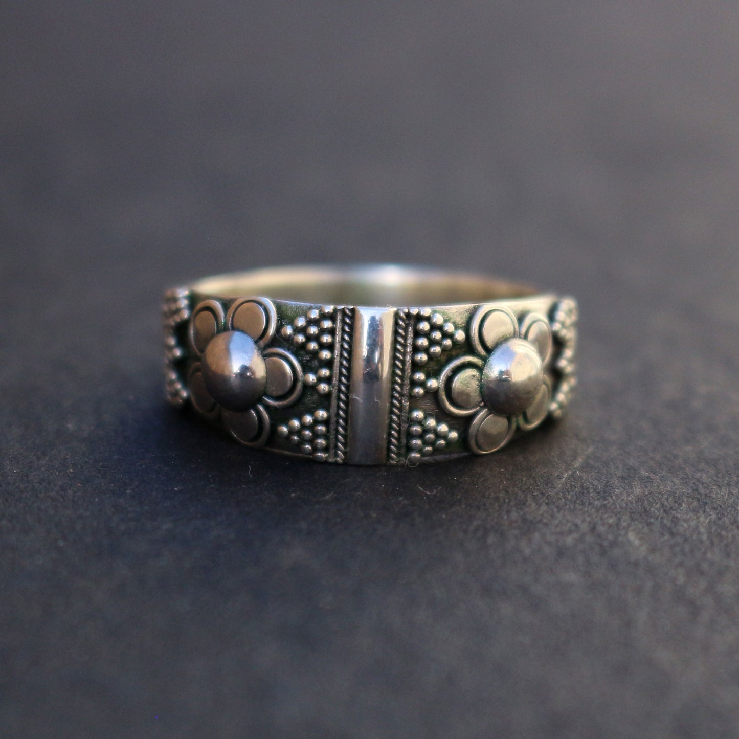 Granulated Silver Ring