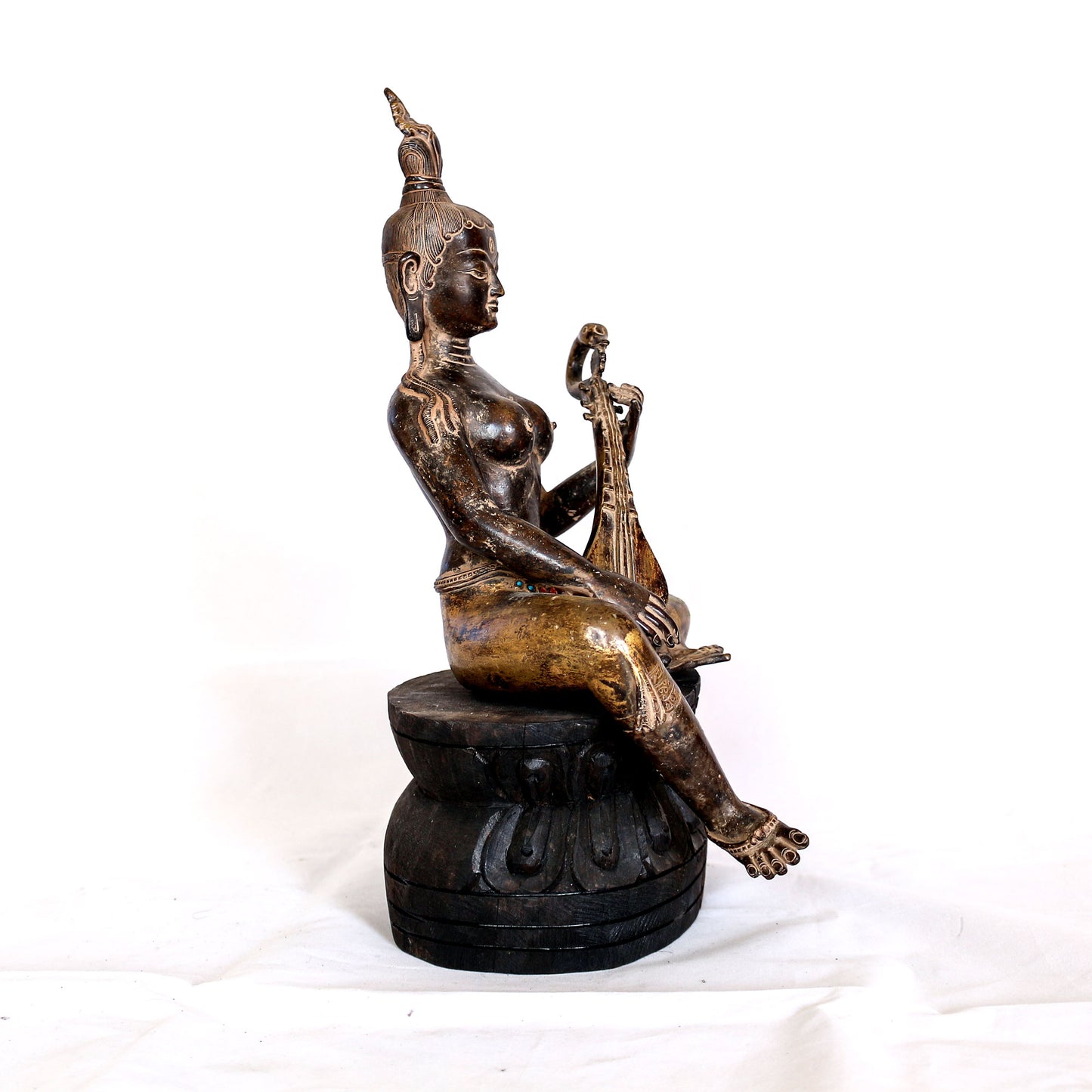Saraswati Copper Statue