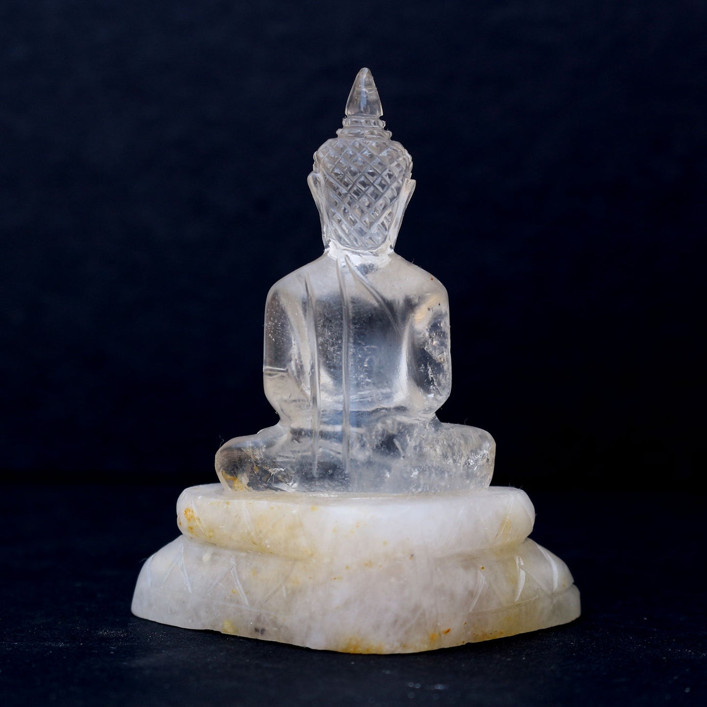 Crystal Quartz Meditating Buddha Statue