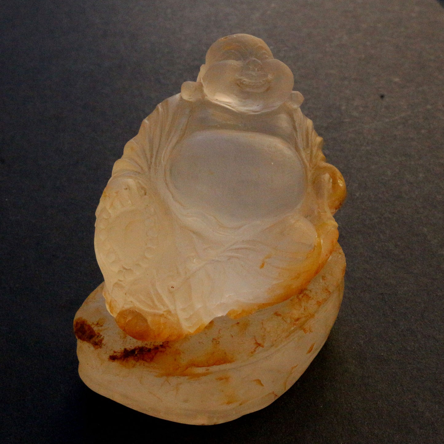 Crystal Quartz Happy Buddha Statue