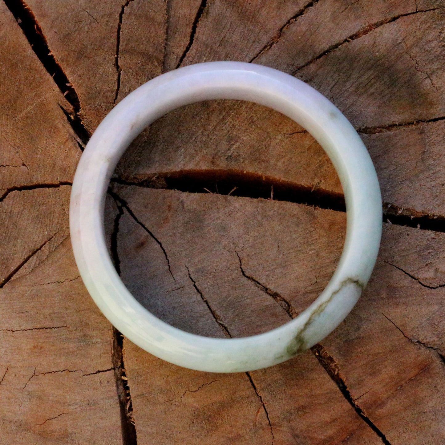 Green And Purple Jade Bangle