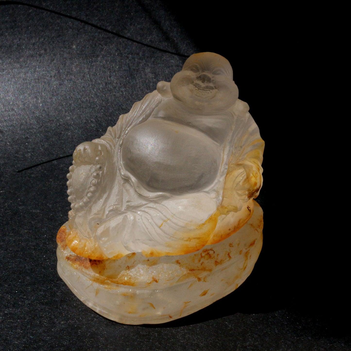 Crystal Quartz Happy Buddha Statue