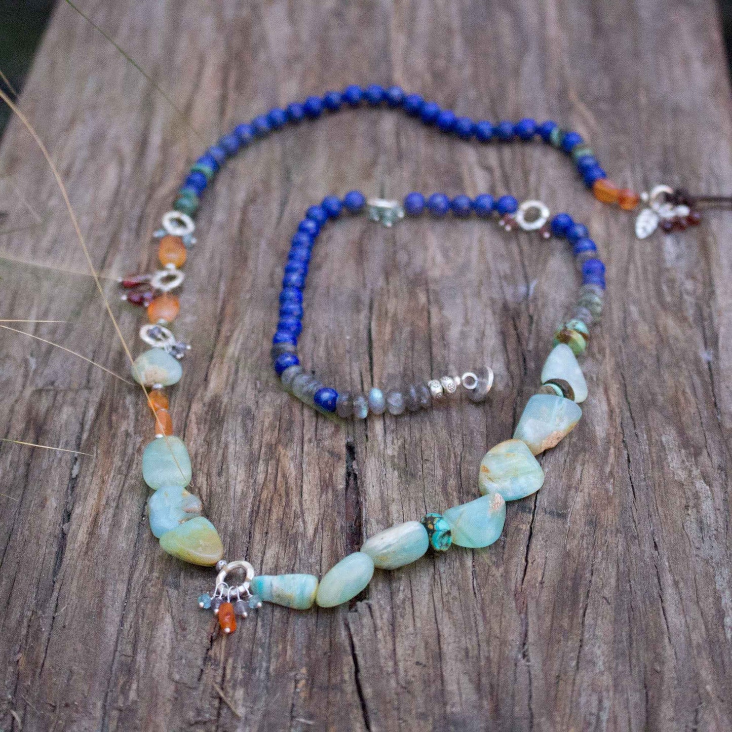 Peruvian Opals Long Necklace