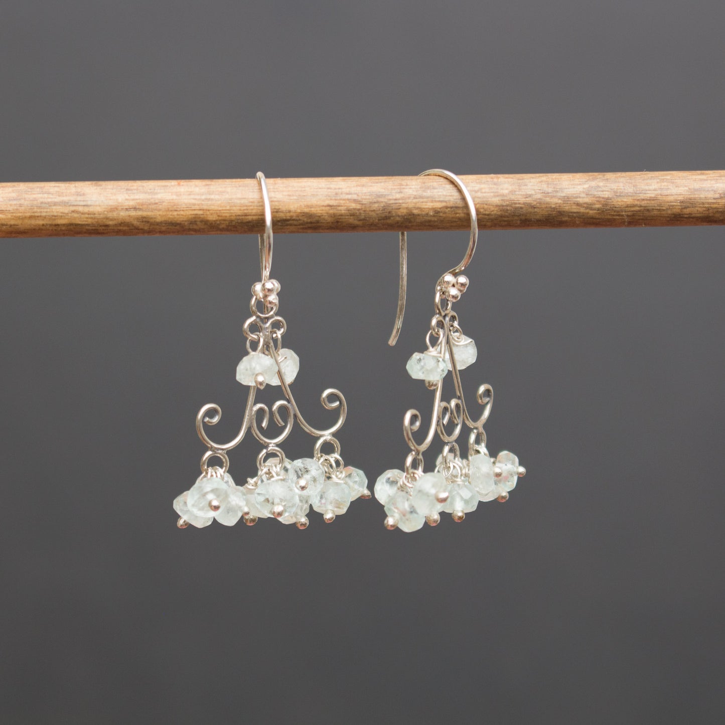 Aquamarine Chandelier Dangle Earrings