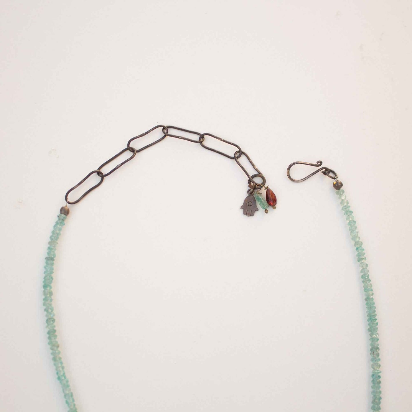 Blue Apatite Silver Necklace