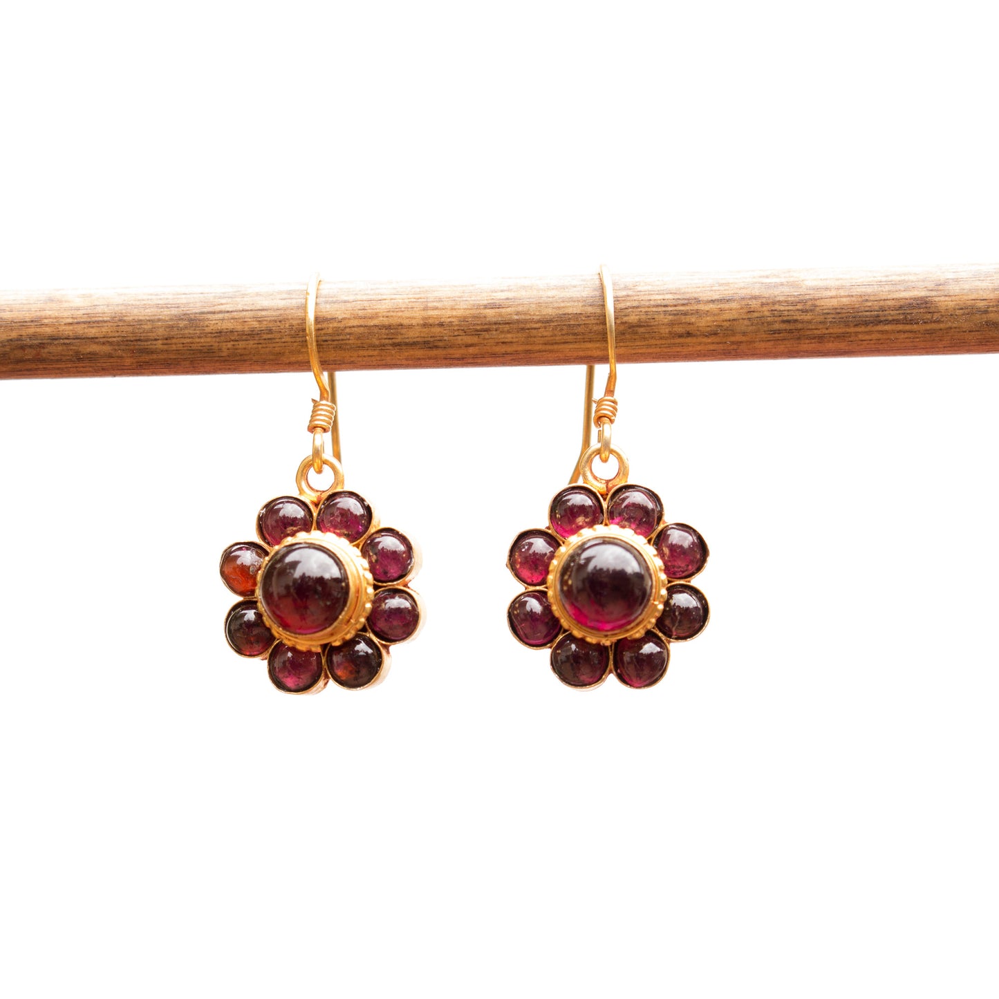 Dangle Garnet Earrings