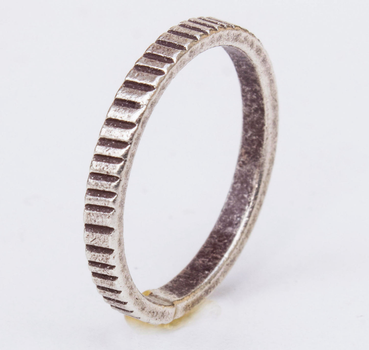 Etched Thin Sterling Ring