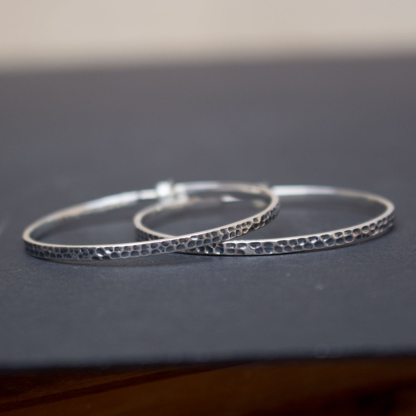 Simple Silver Hoop Earrings