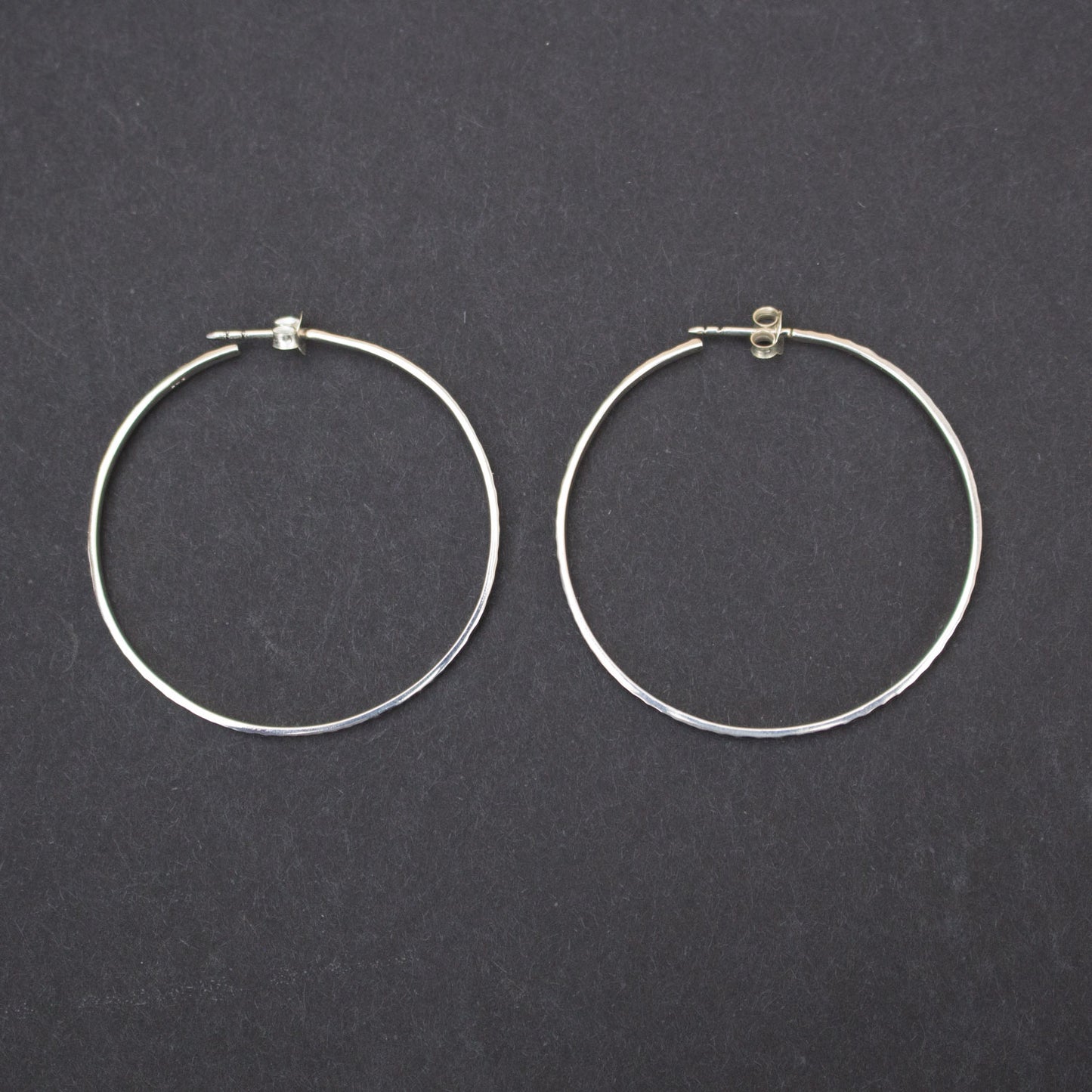 Simple Silver Hoop Earrings