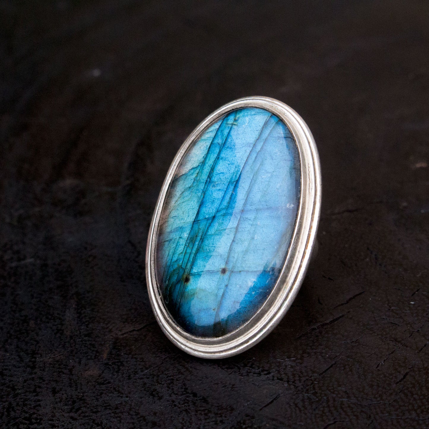 Fire Labradorite Ring