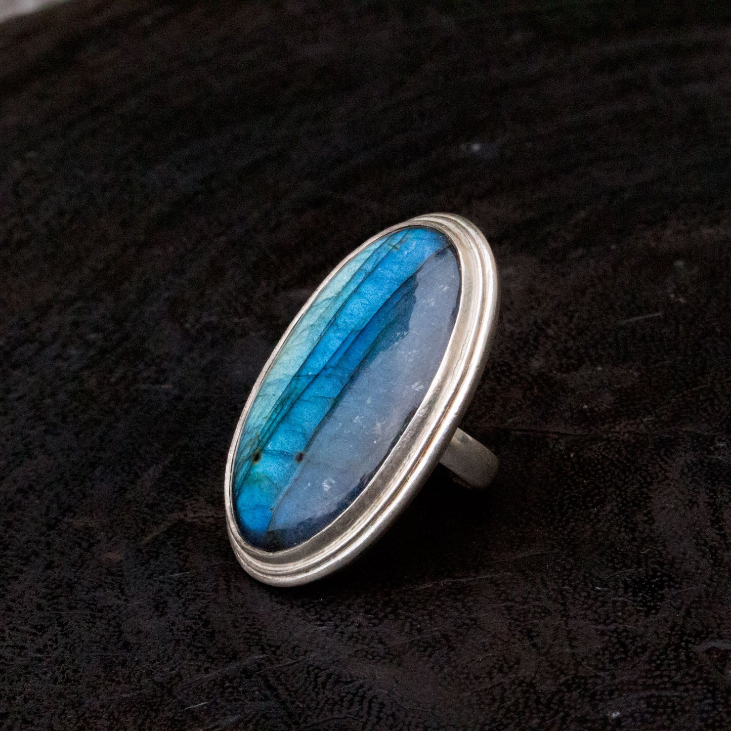 Fire Labradorite Ring