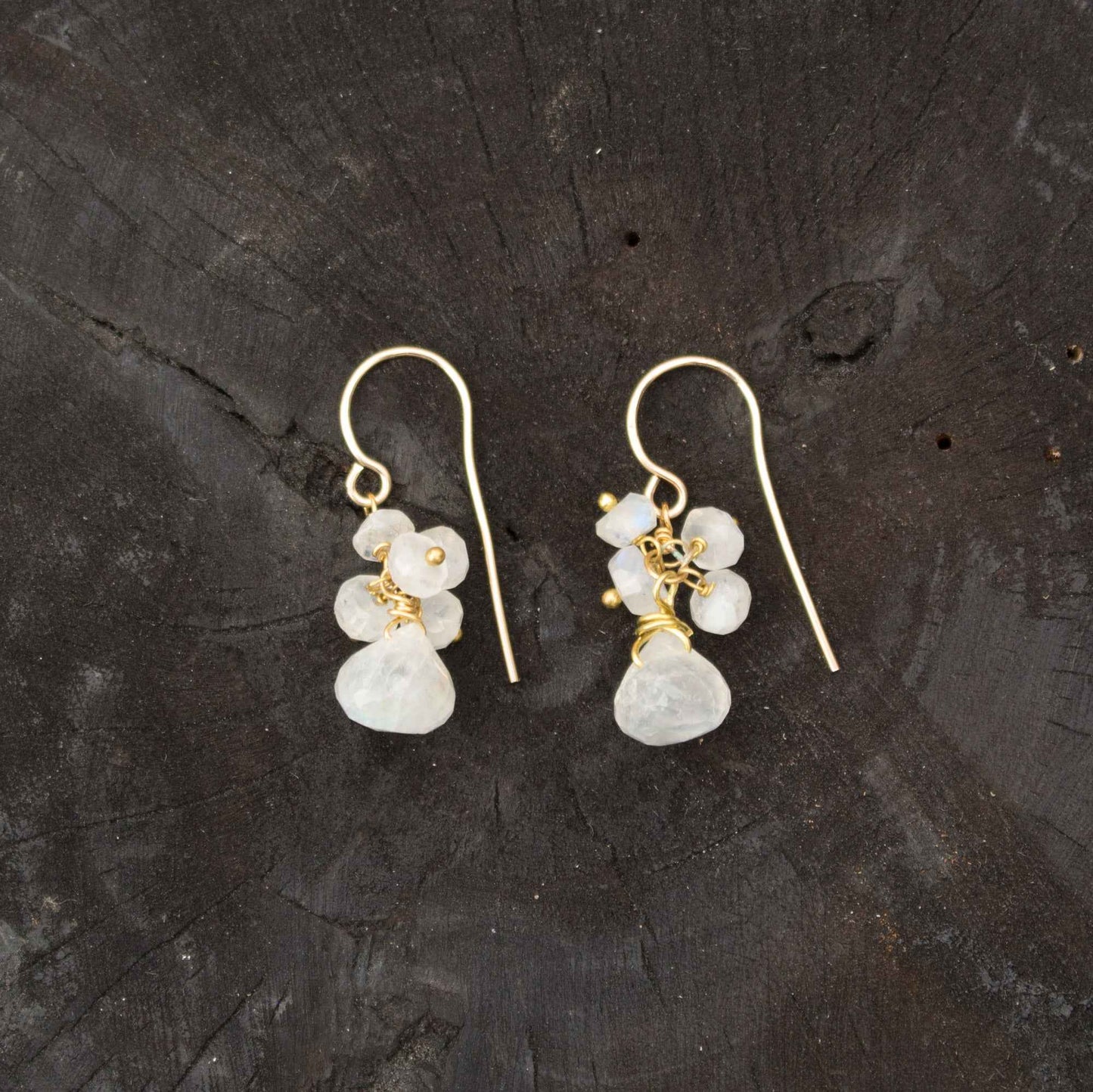 Rainbow Moonstone Dangle And Drop Earrings