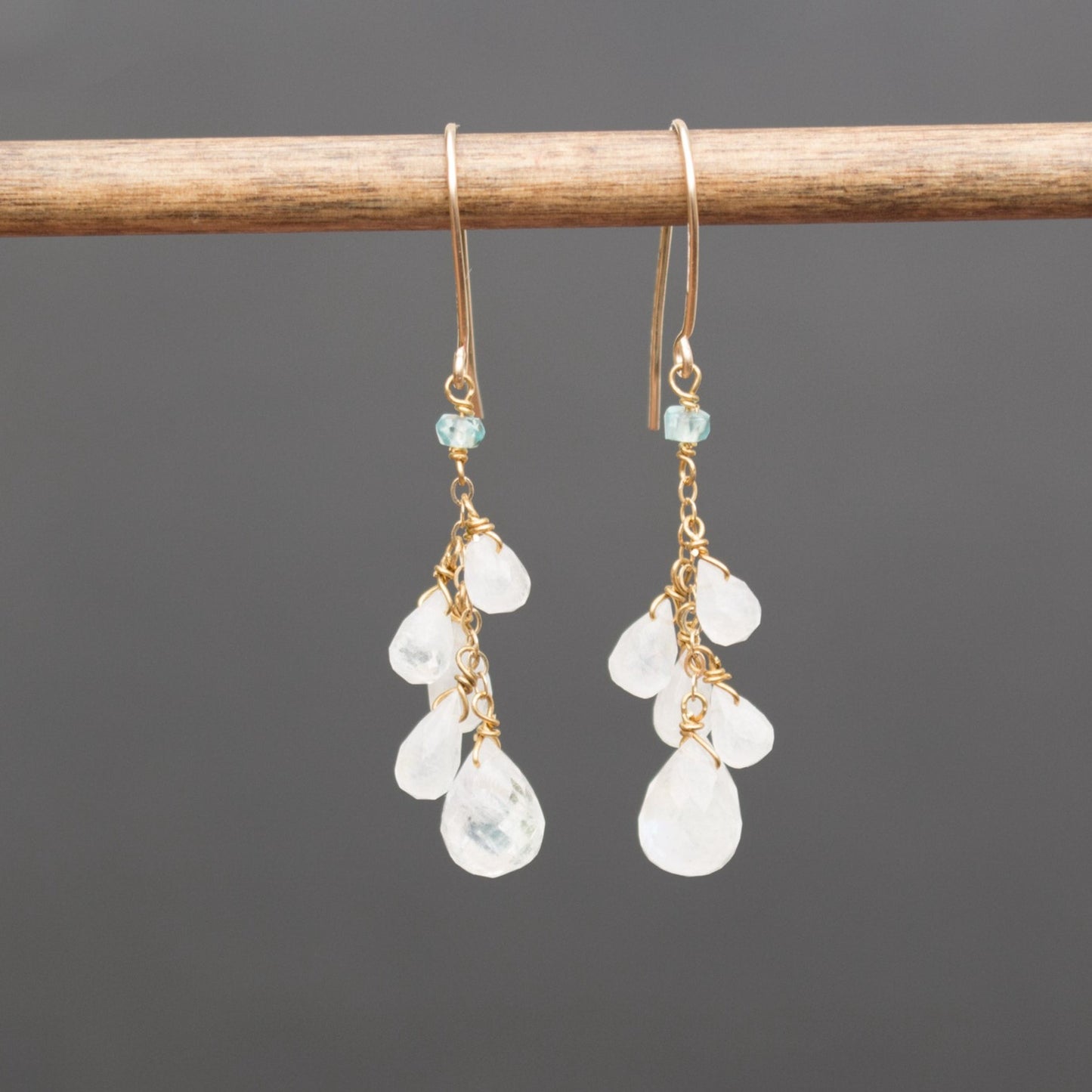 Rainbow Moonstone Earrings