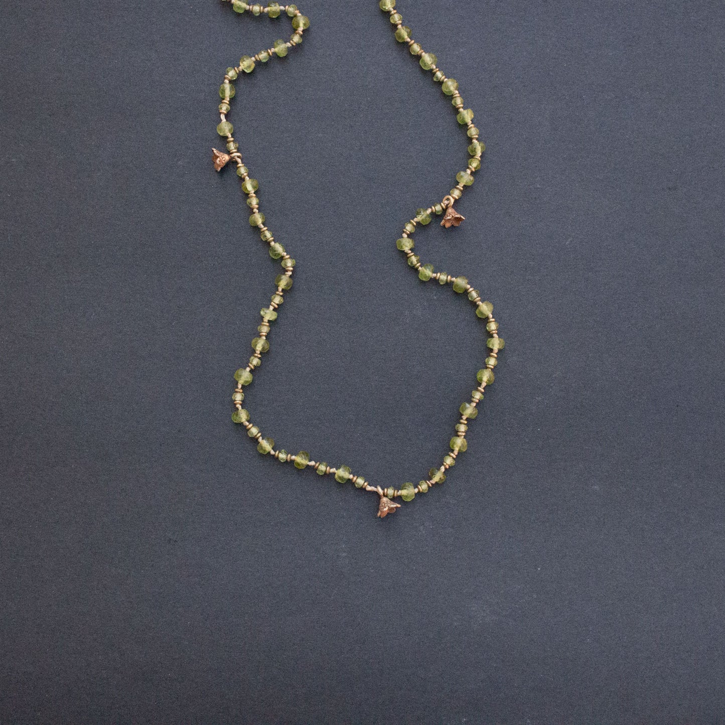 Peridot garden necklace