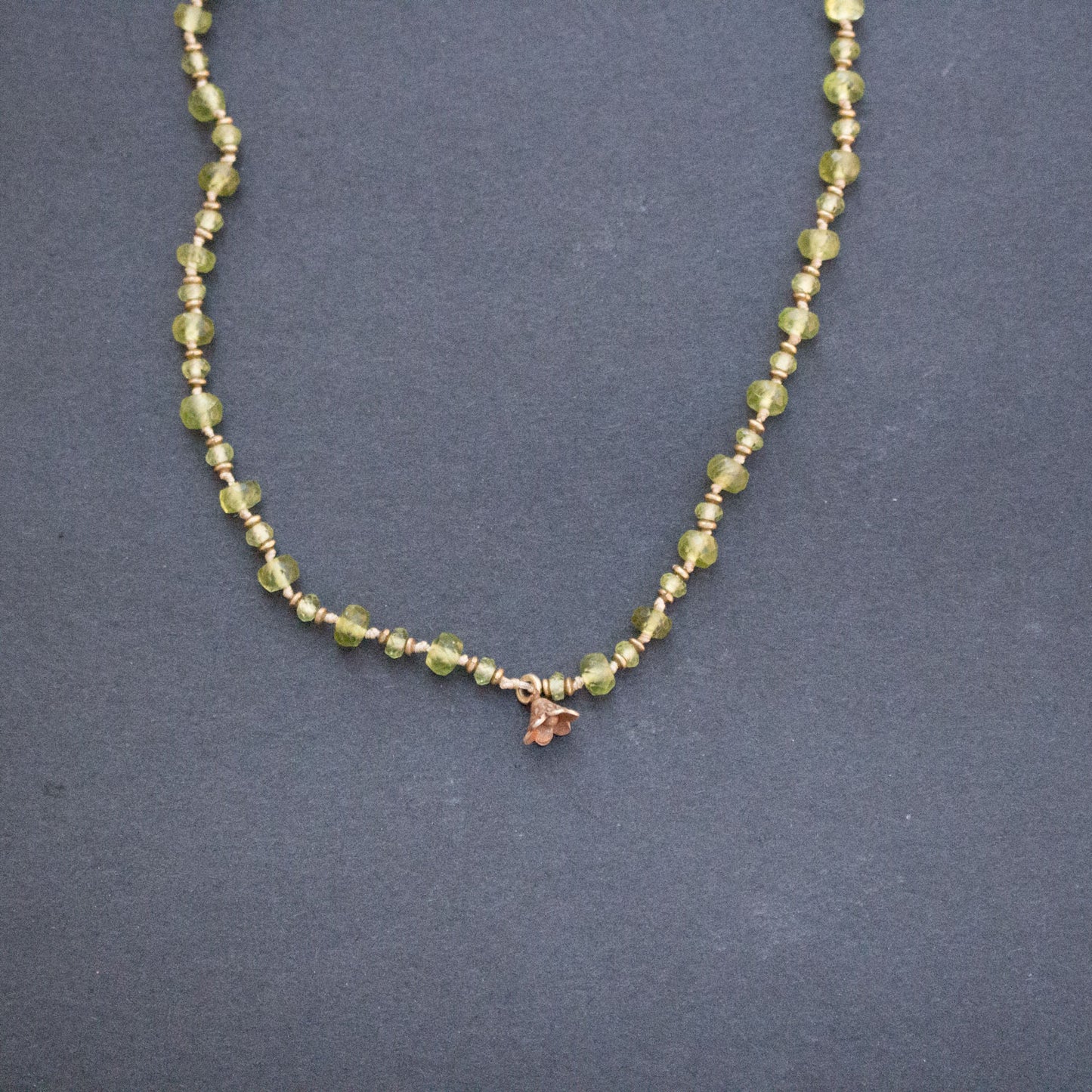 Peridot garden necklace