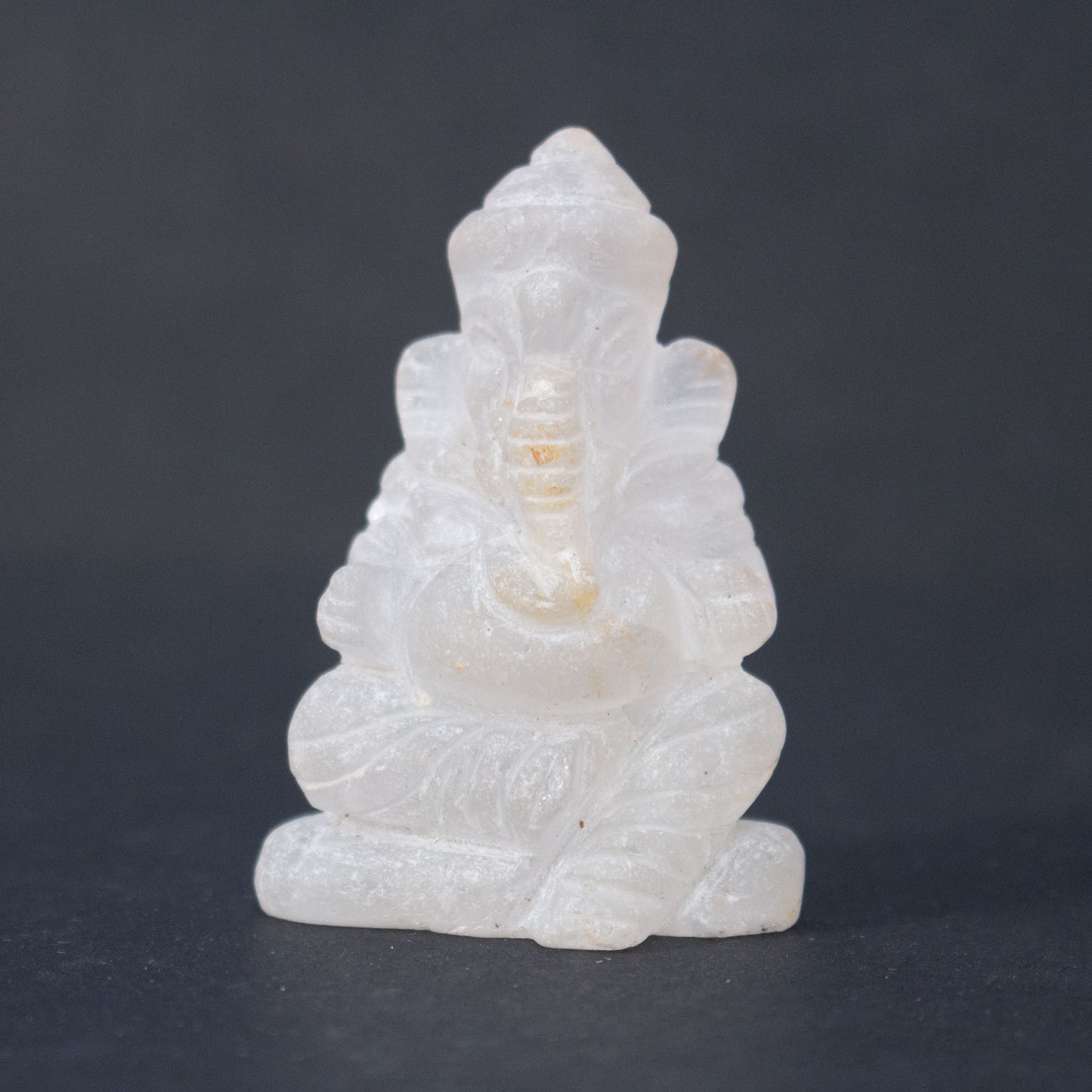 Natural quartz Ganesha