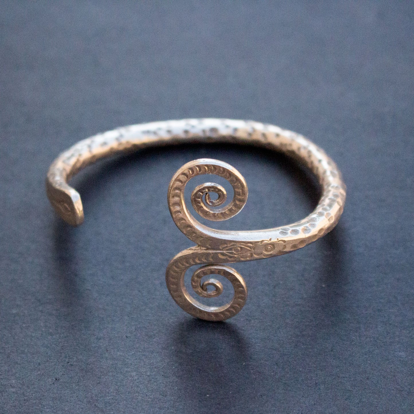 Hammered Hilltribe Silver Cuff Bracelet