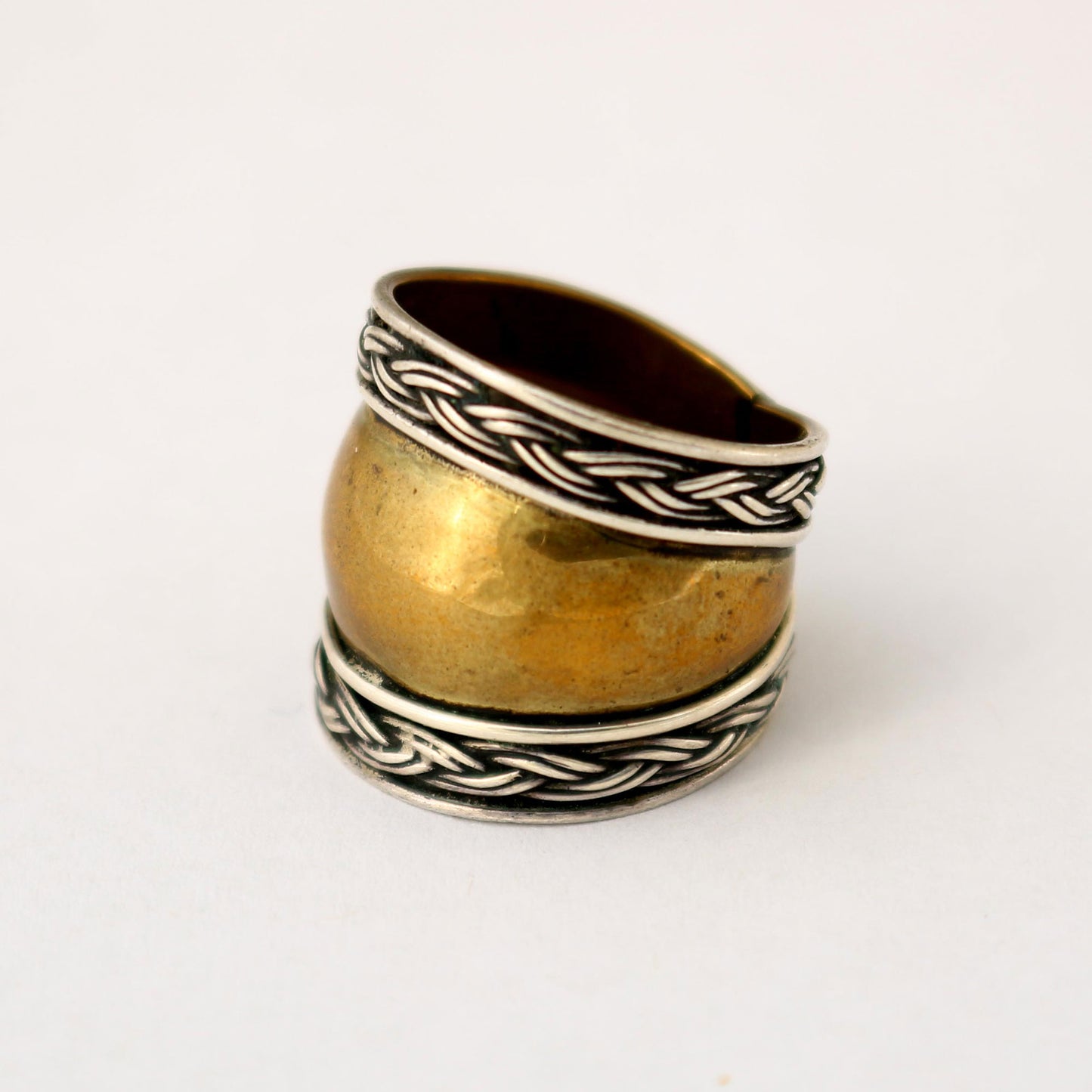 Silver & Brass Combination Ring