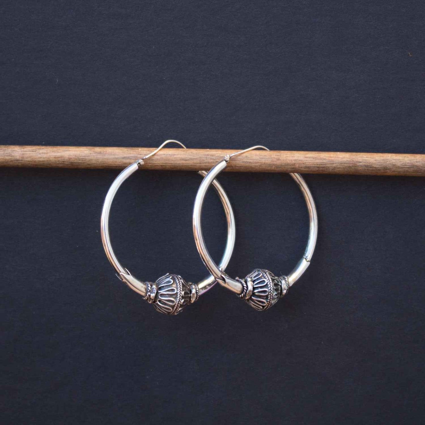 Bali Silver Hoops