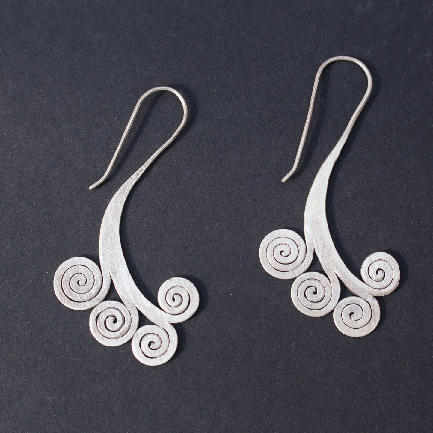 Spirals Silver earrings