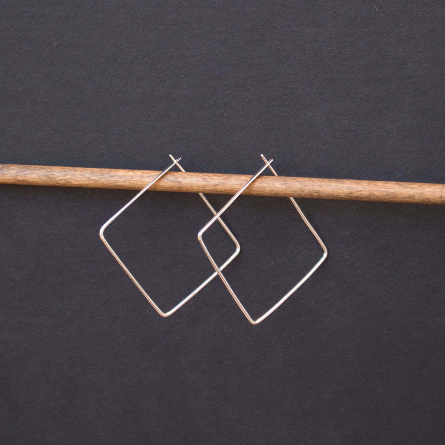 Square sterling earrings