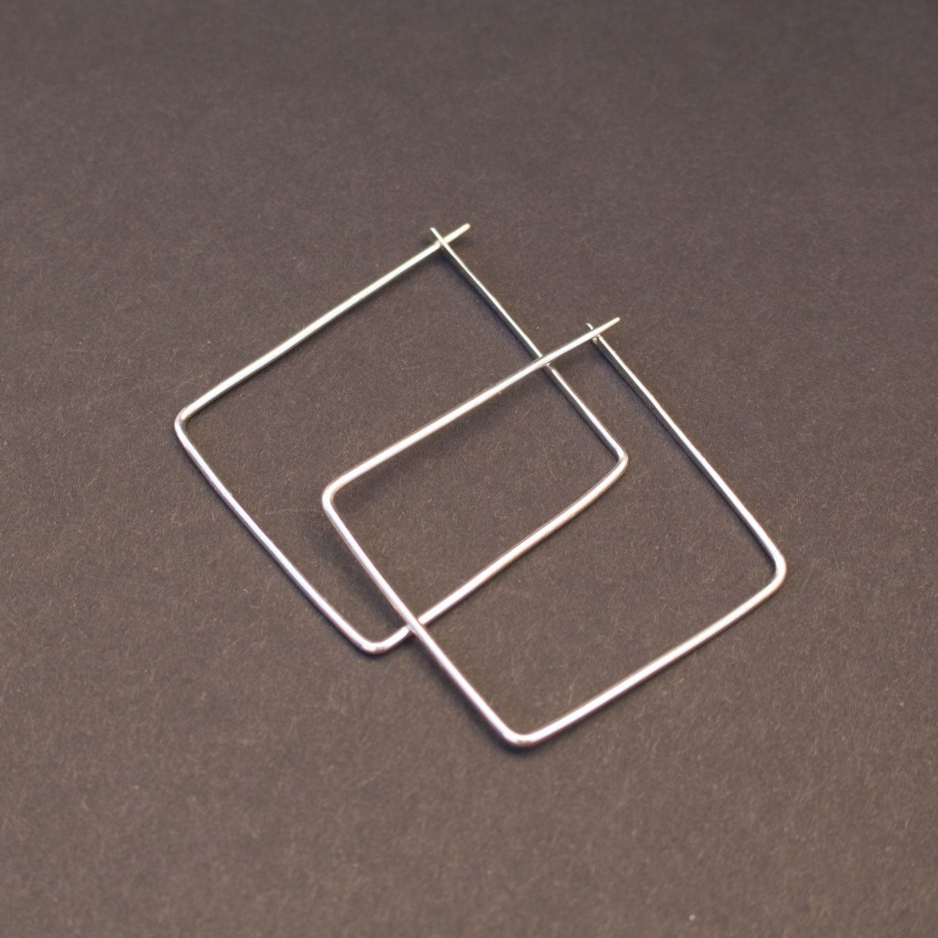 Square sterling earrings