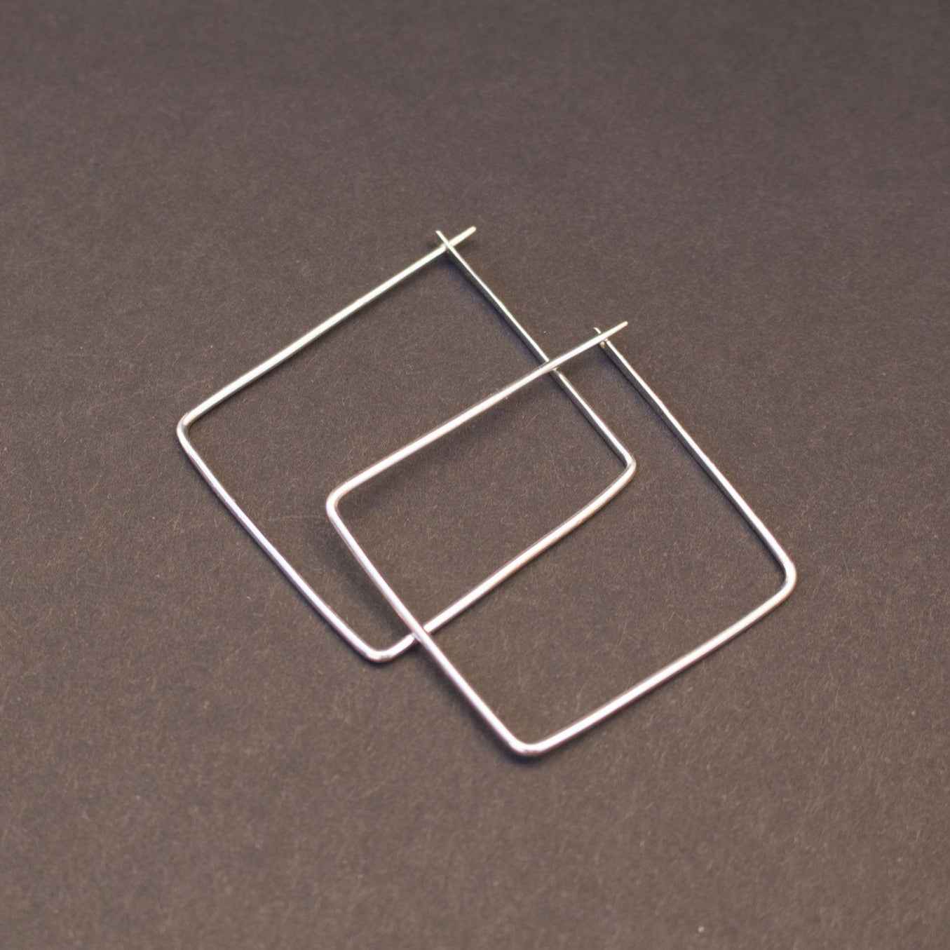 Square Sterling Silver Earrings