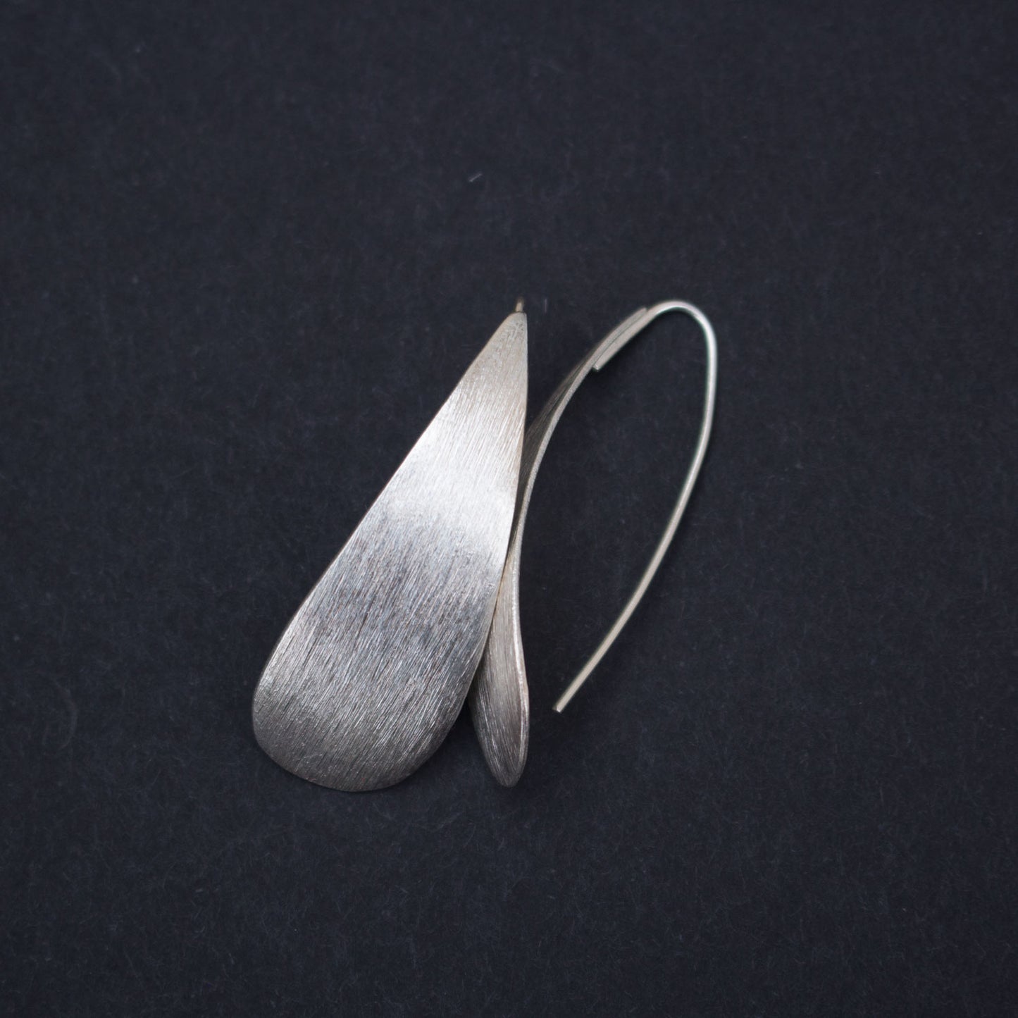 Brushed Hilltribe Silver Dangle Earrings