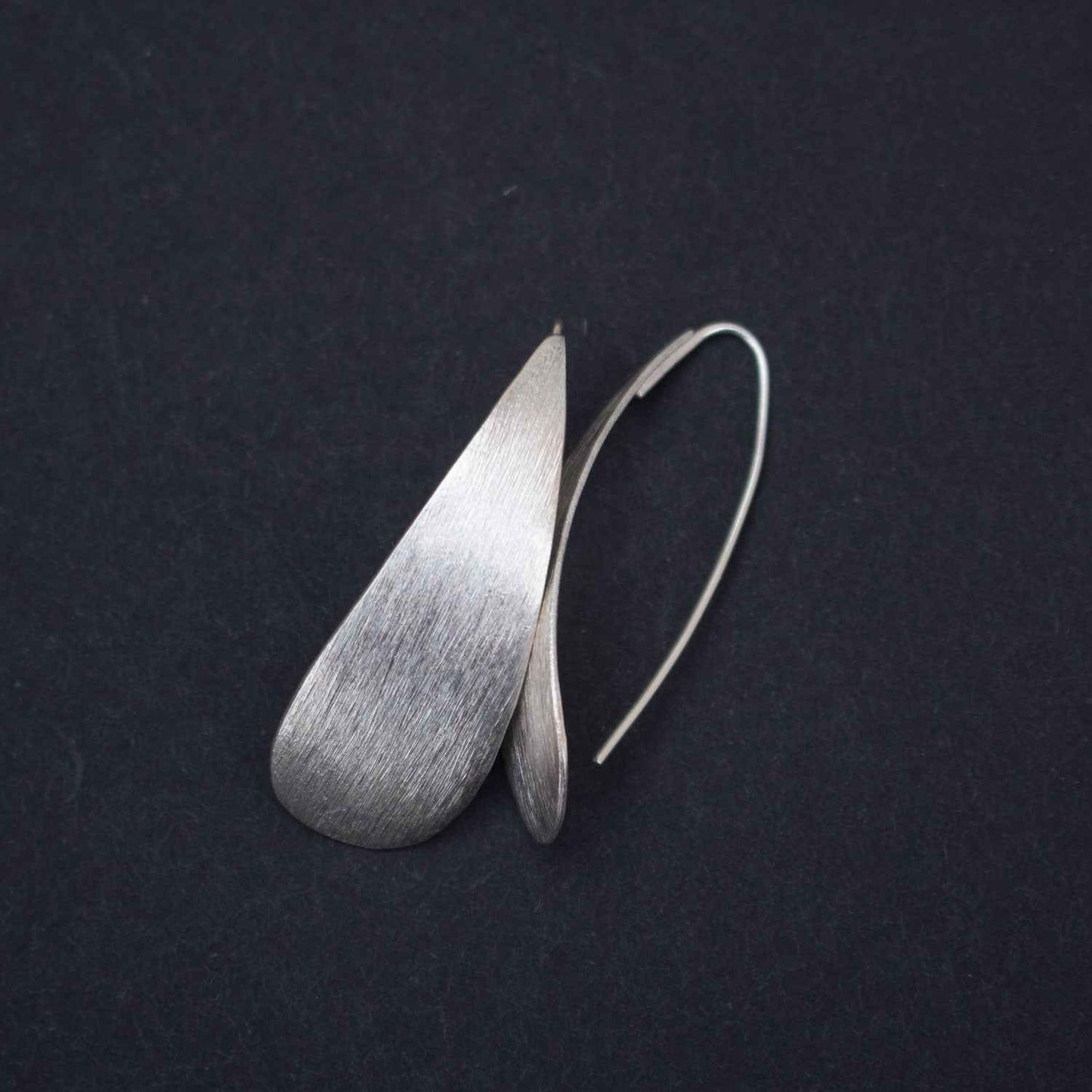 Brushed Hilltribe Silver Dangle Earrings