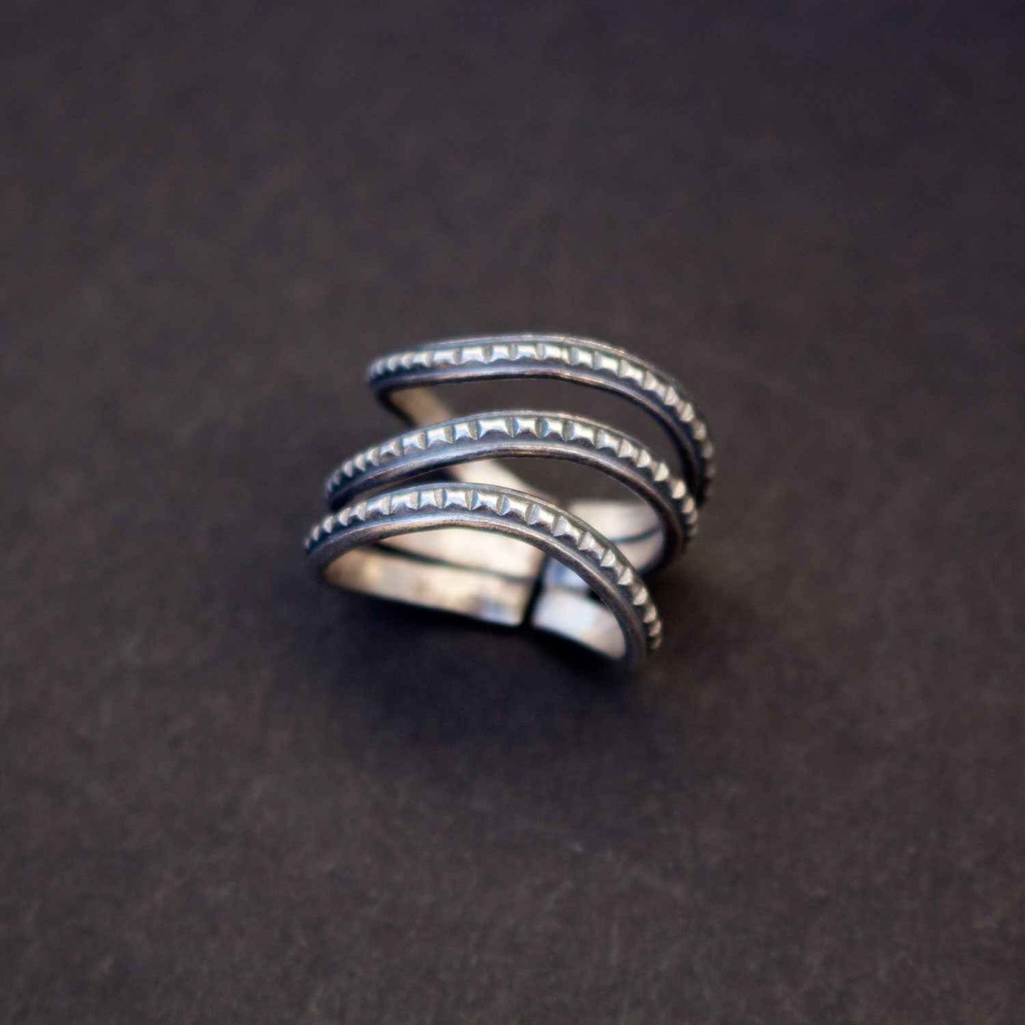 Dotted Silver Ring