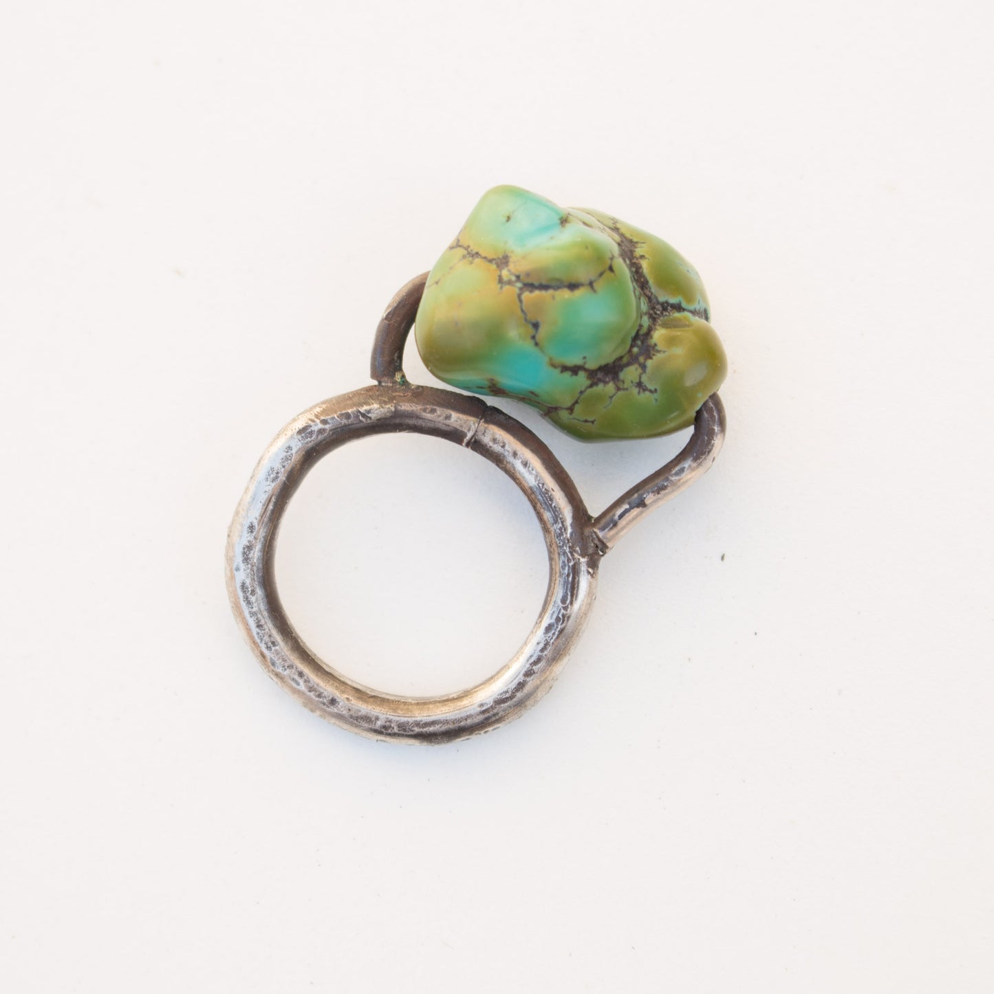 Raw Turquoise Silver ring