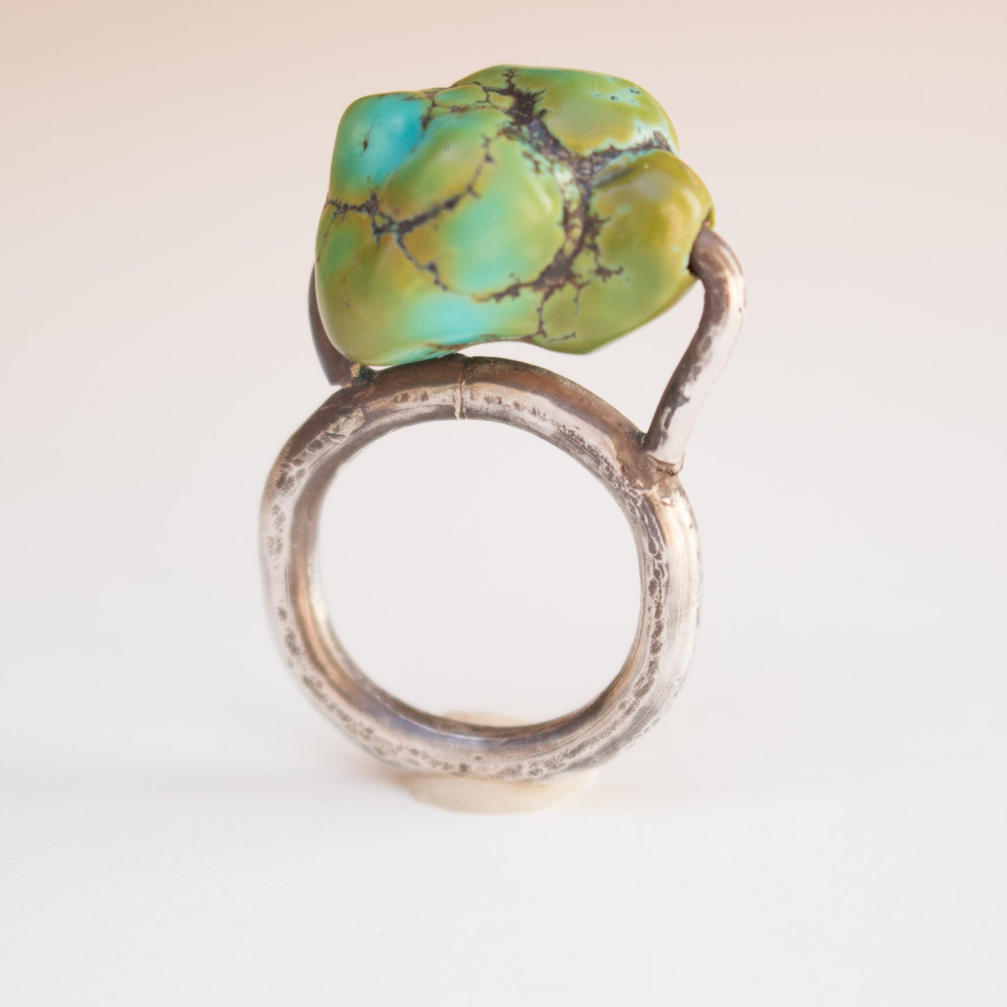 Raw Turquoise Silver ring