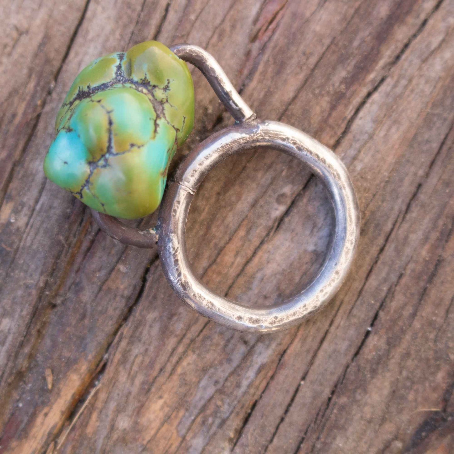 Raw Turquoise Silver ring