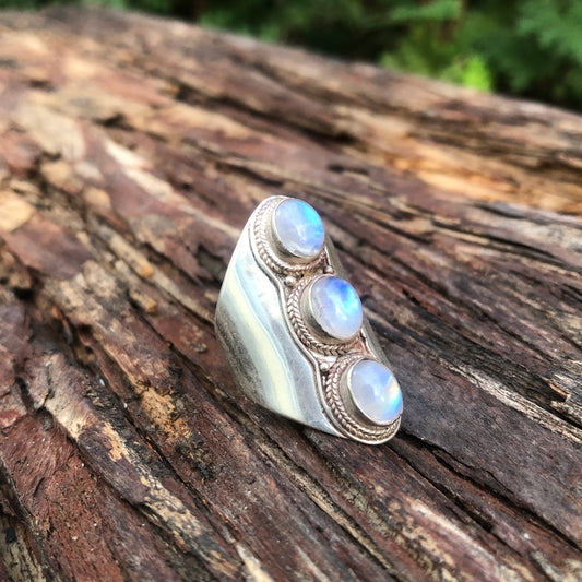Moonstone Saddle Ring