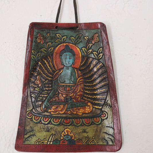 Hand Painted Seated Buddha Wall Hanging