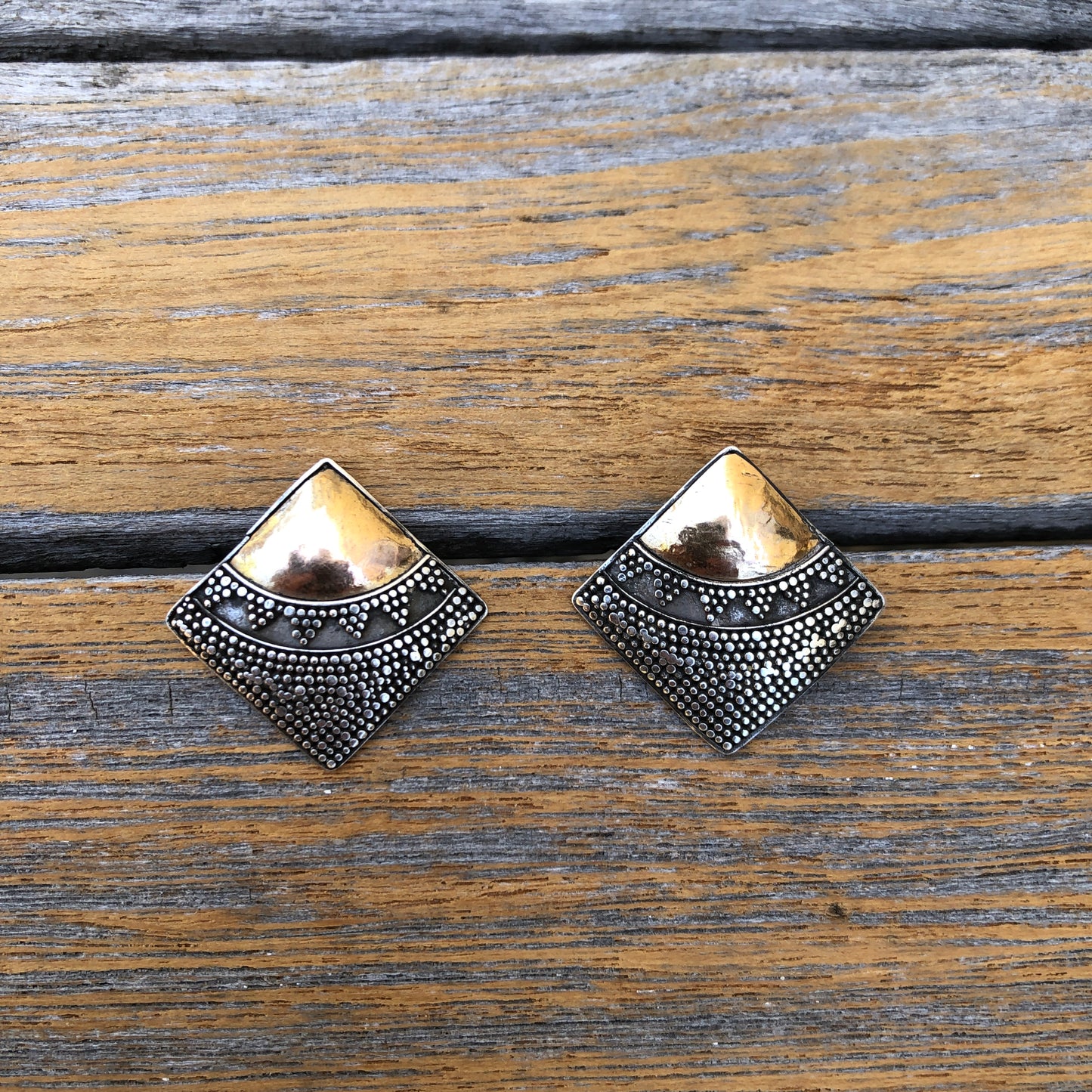 Vintage Granulated Stud Earrings