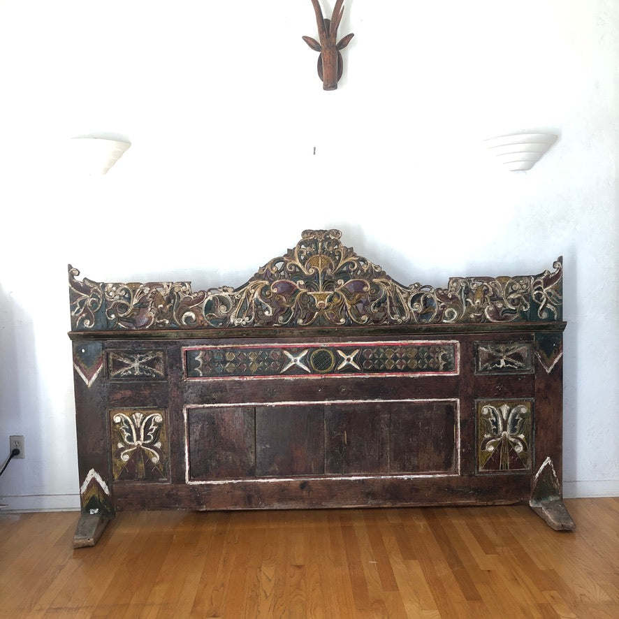 Large Javanese Teak Wood Panel