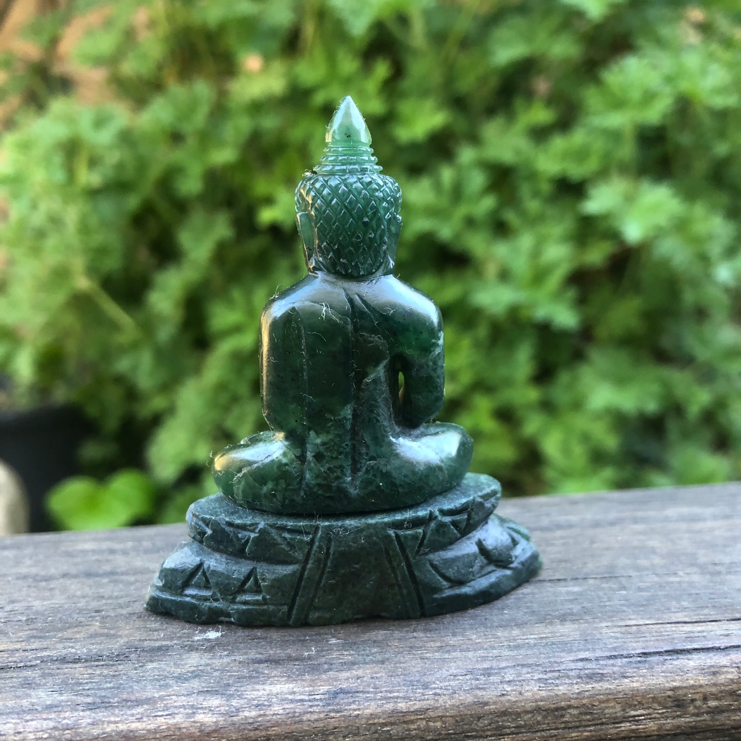 Green Jade Seated Buddha Figurine