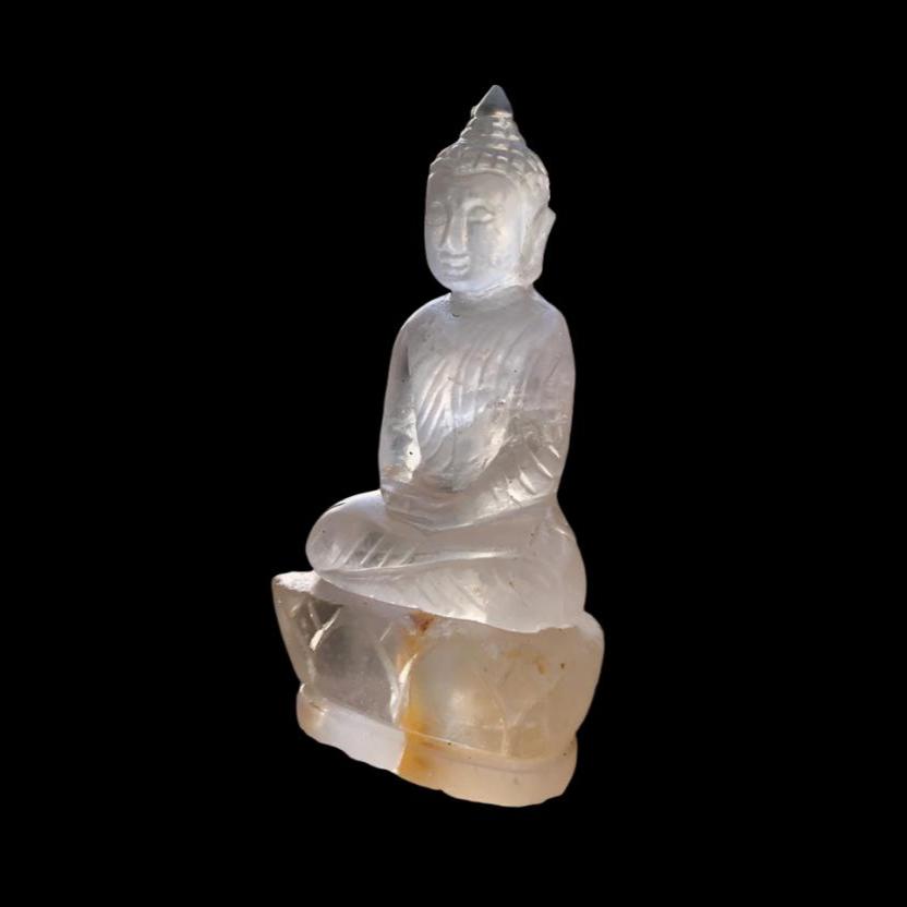 Carved Quartz Buddha Figurine