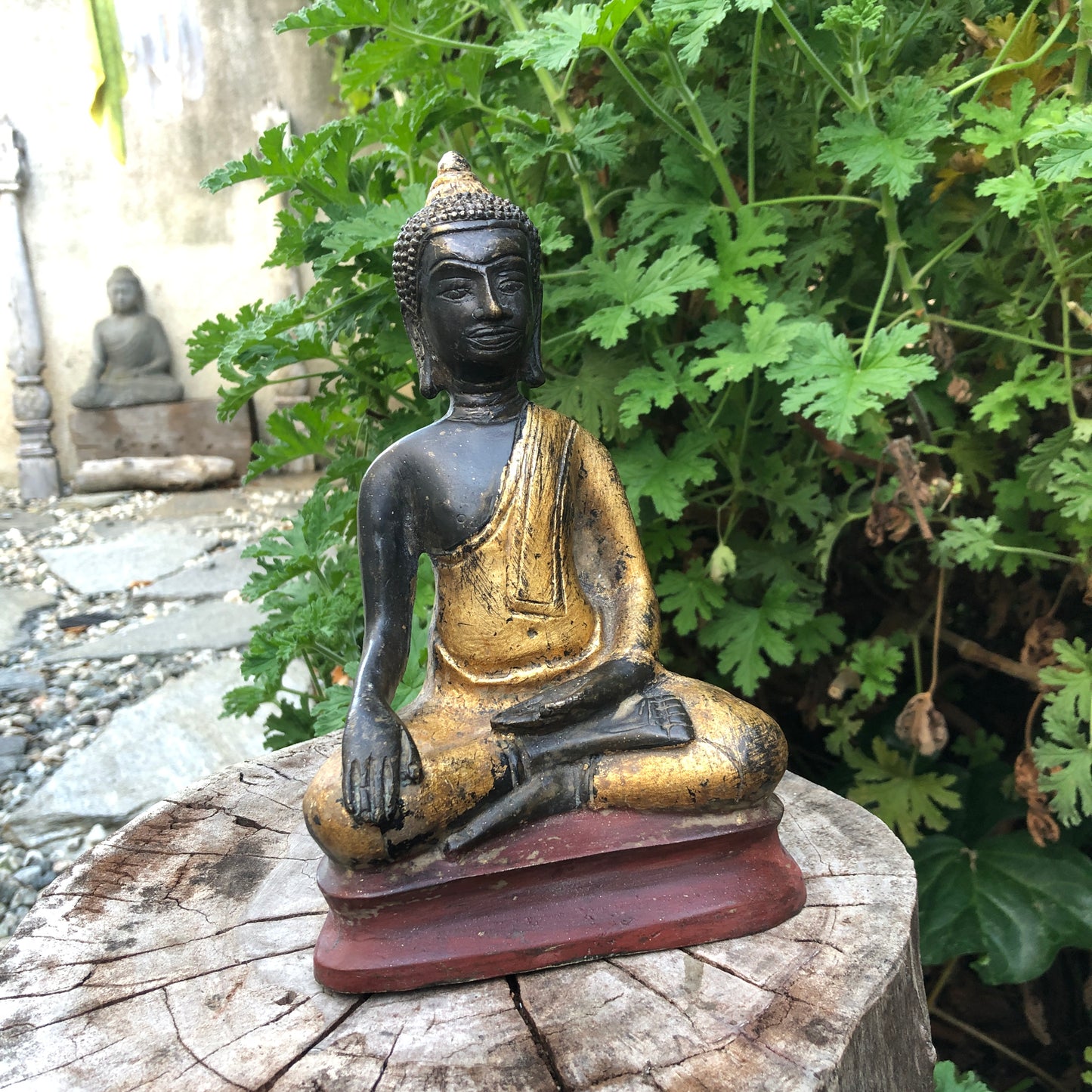 Seated Buddha Statue in Meditating Gesture