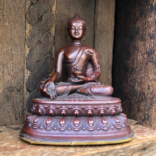 Copper Medicine Buddha Figurine