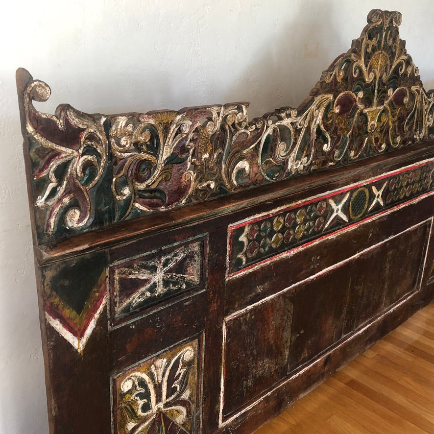 Large Javanese Teak Wood Panel