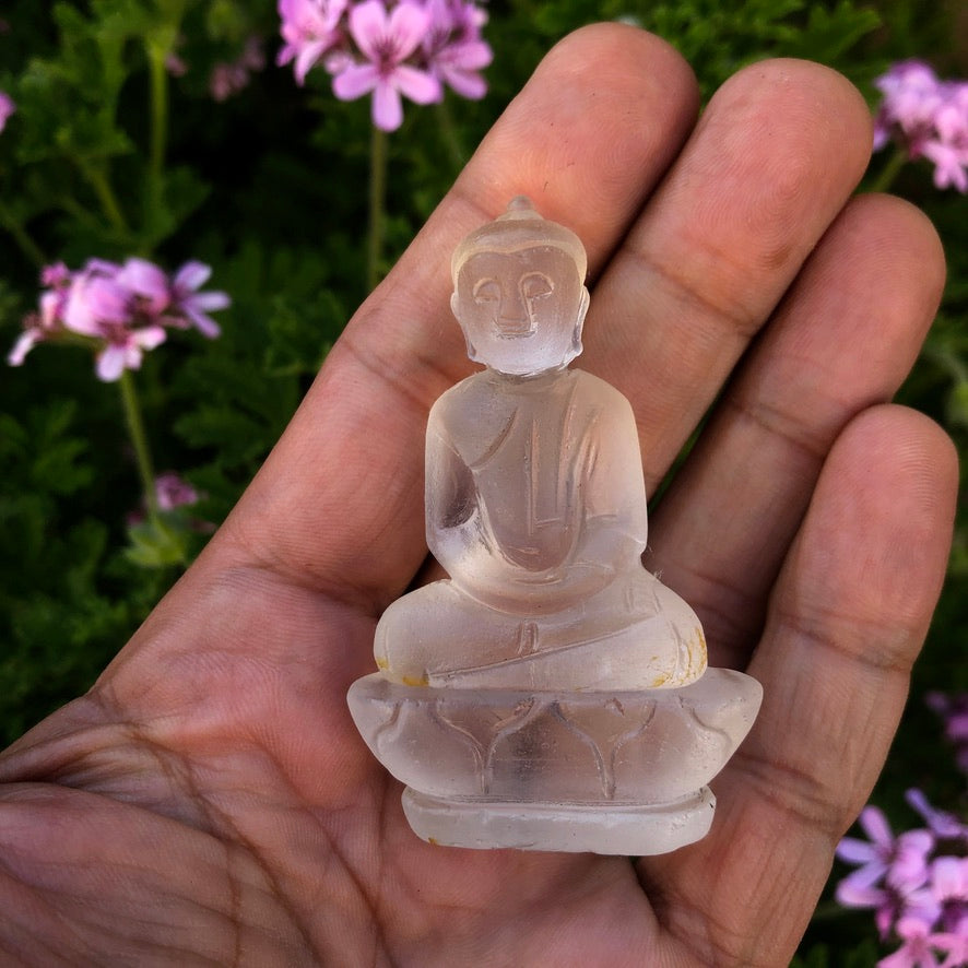 Crystal Quartz Buddha Figurine