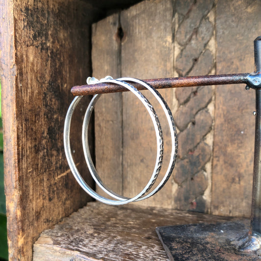 Simple Silver Hoop Earrings