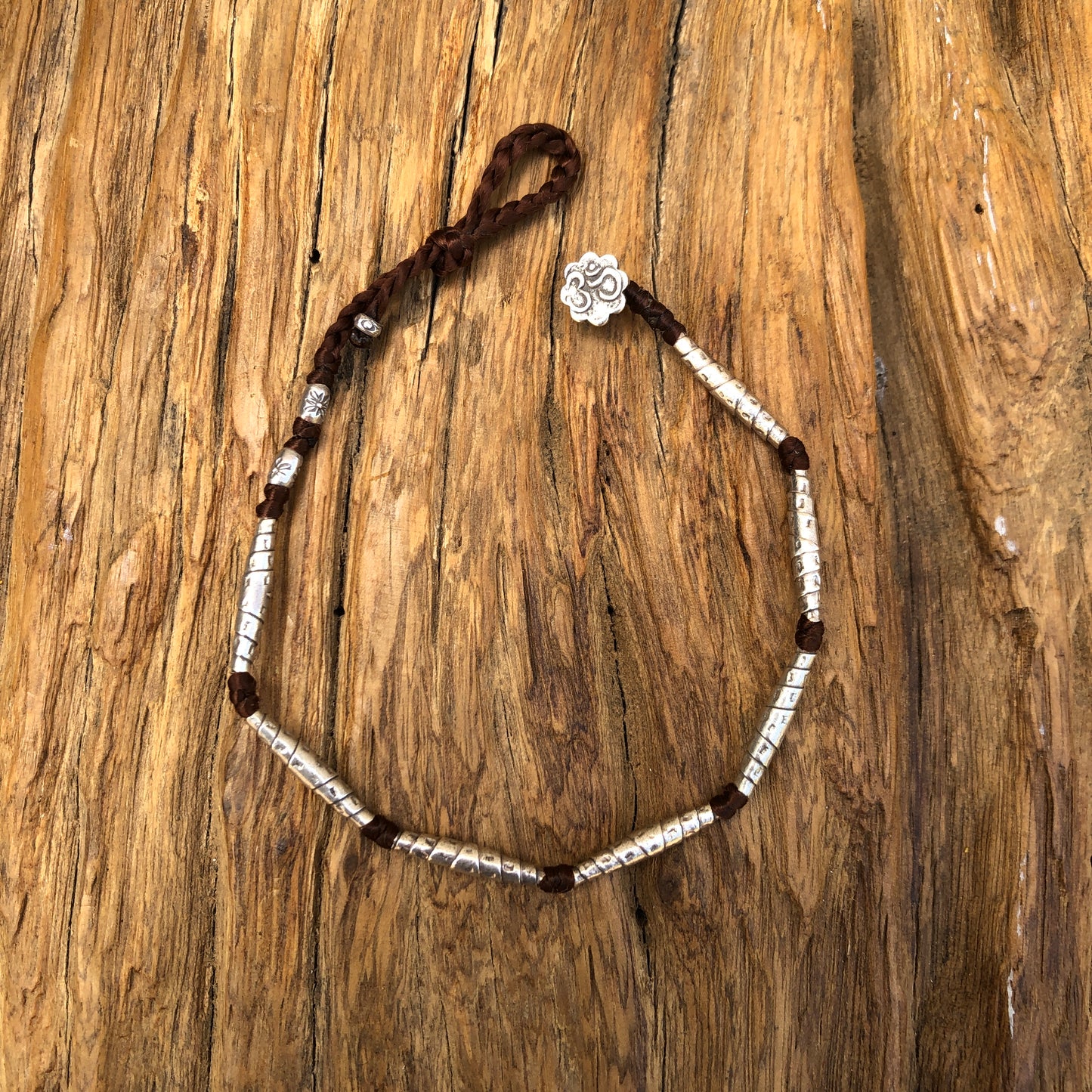 Hilltribe Silver Knotted On Adjustable Bracelet