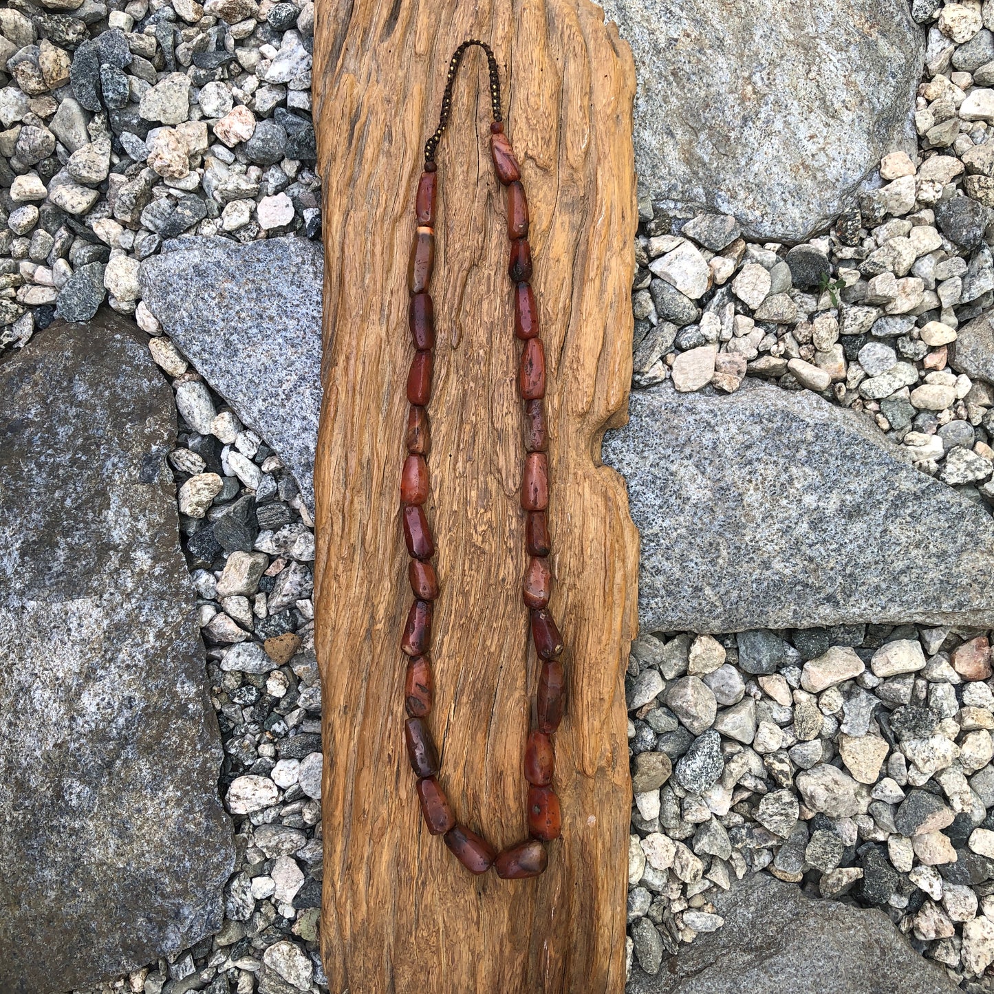 Vintage African Carnelian Long Necklace